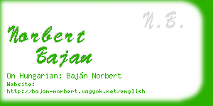 norbert bajan business card